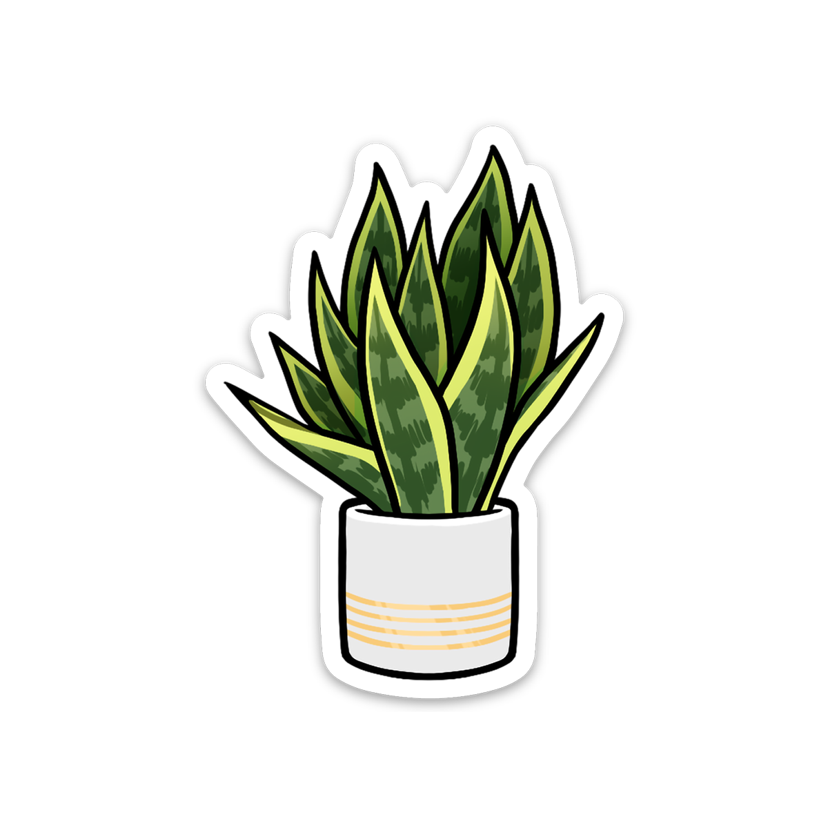 pot stickers for plants Snake Plant Stickers – FrameRate