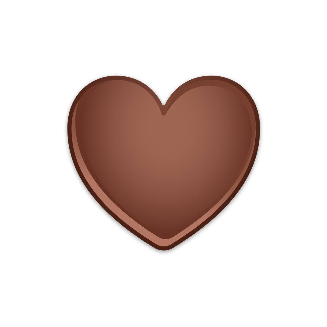 STICKER BROWN HEART FrameRate