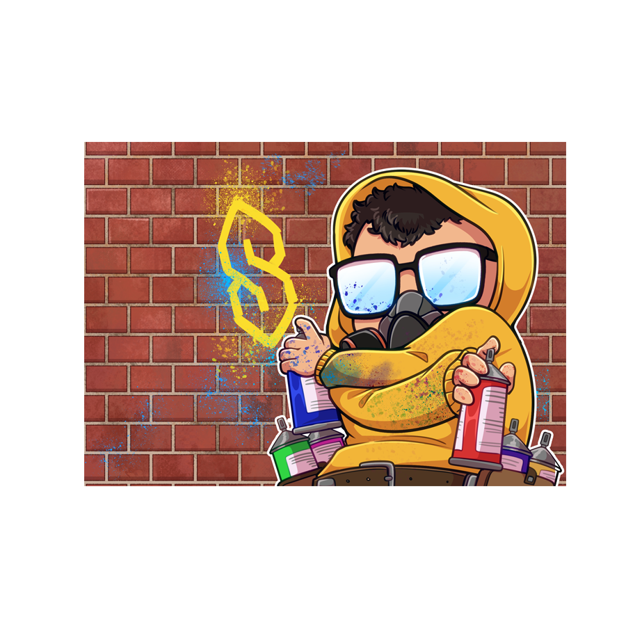 Spray Paint Graffiti Print