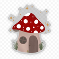 Mushroom House Sticker