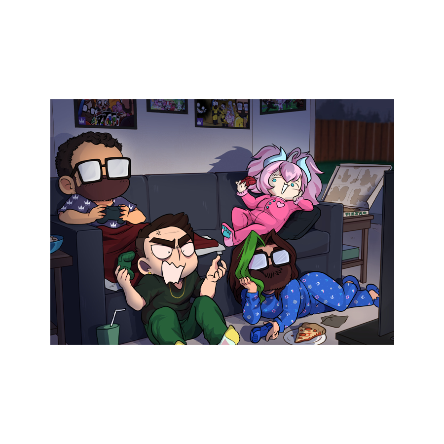 Group Game Night Collab Print