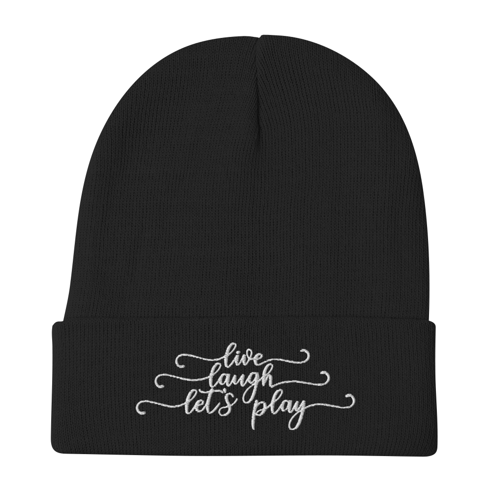 Live Laugh Let's Play Beanie