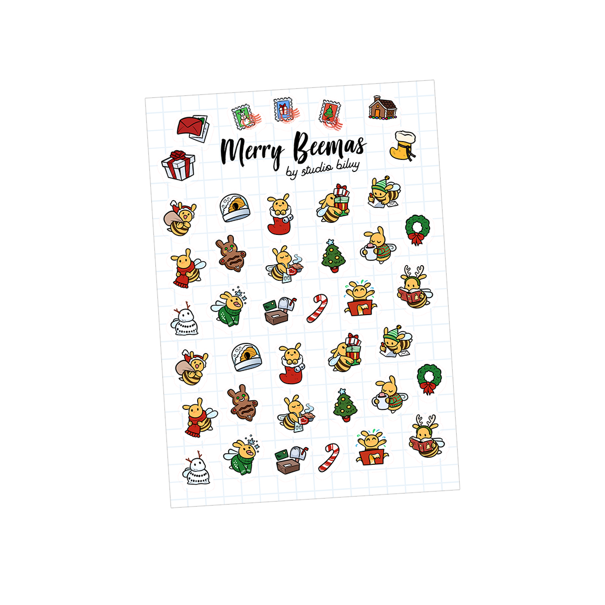 🐝 Xmas Bee Planner Sticker Sheet