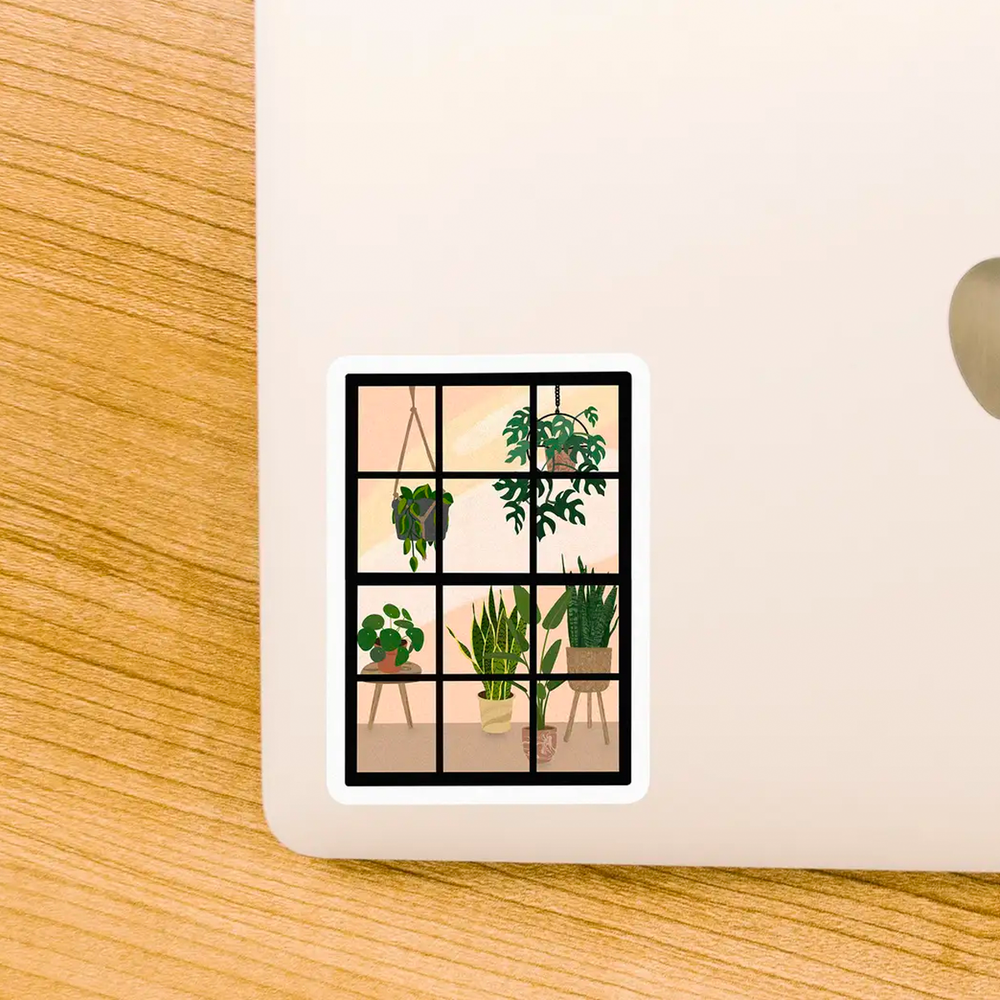 Inside a Plant Parent's Window Sticker