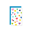 Confetti Hearts Mini Greeting Card