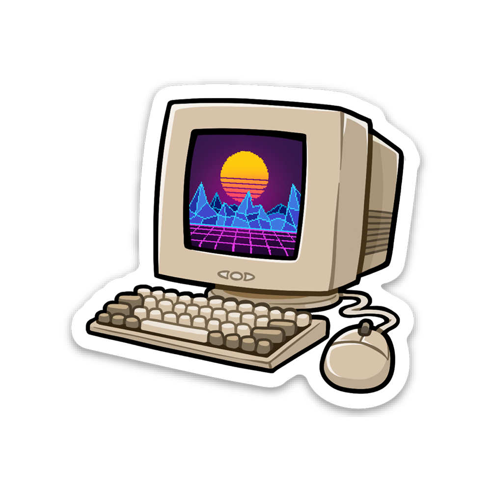 🐝 STICKER Retro PC FrameRate