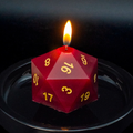 Dark Red DnD Dice Candle