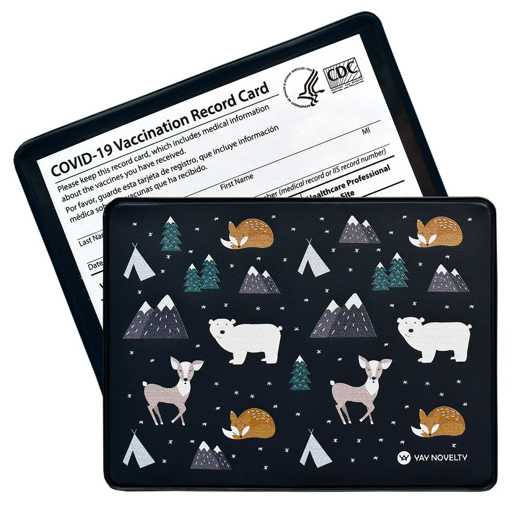 White Bear Vaccination Card Holder / Protector