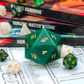 Dark Green DnD Dice Candle