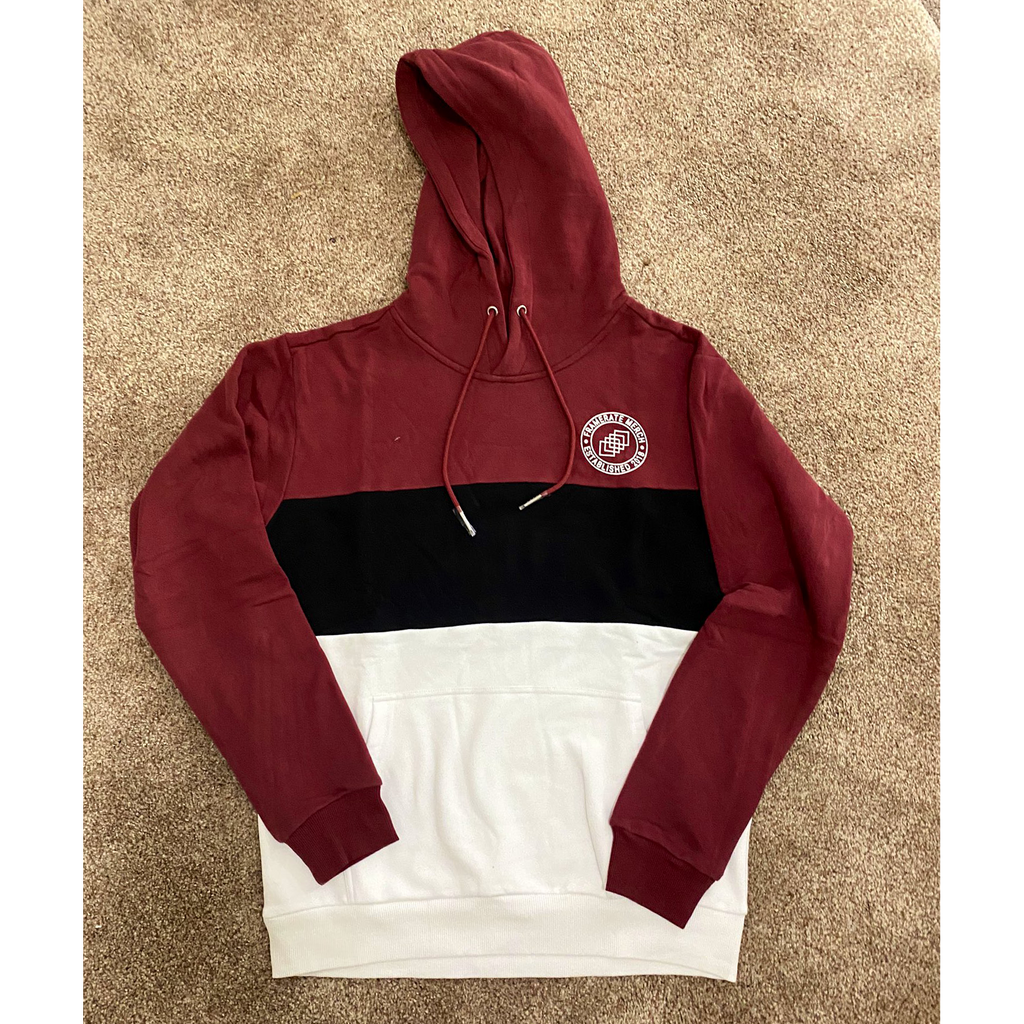 HOODIE | MAROON TRI-COLOR FRAMERATE EMBLEM