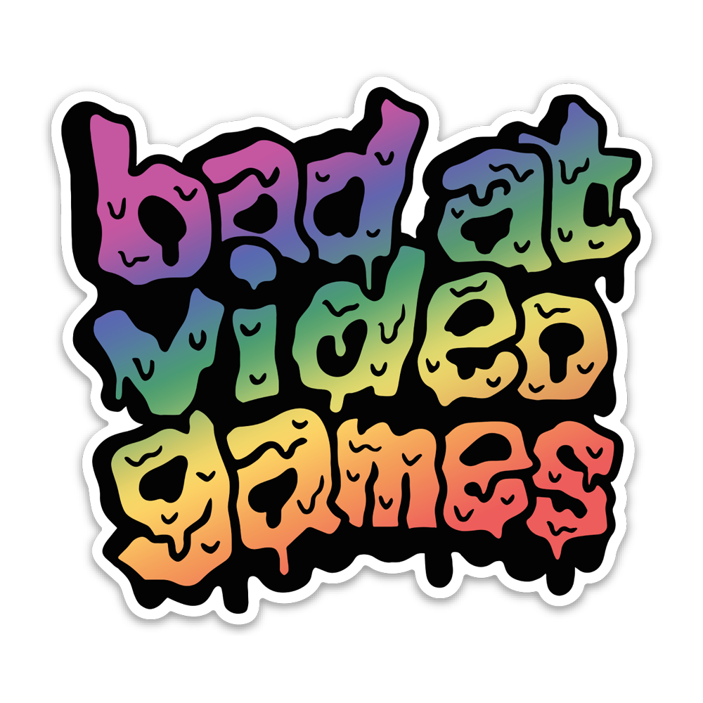 STICKER | BAD AT VIDEO GAMES - RAINBOW