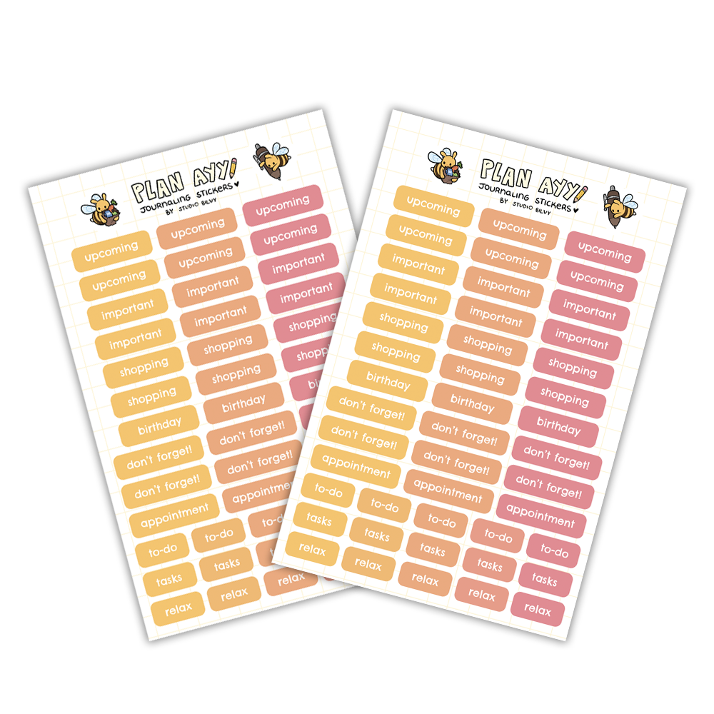 🐝 PLANNER STICKER SHEETS | Journaling Bees