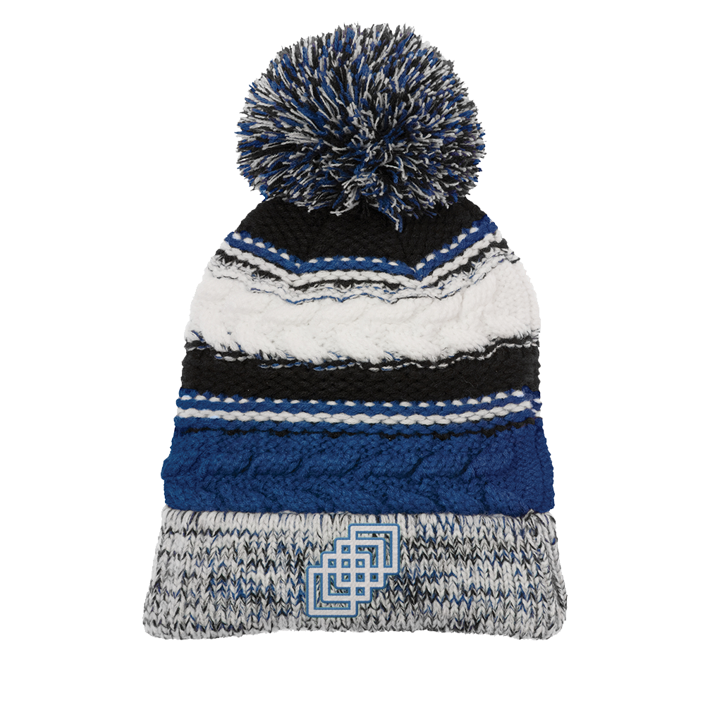 BEANIE | SLOUCHY POM-POM SQUARES LOGO
