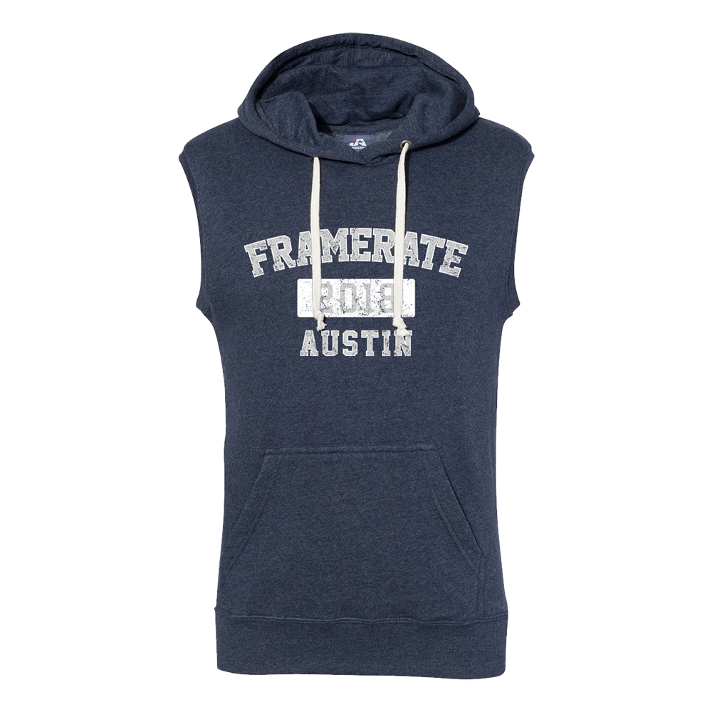 SLEEVELESS HOODIE | FRAMERATE COLLEGE [FINAL SALE]
