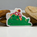 Cottagecore Frog With Mushroom Hat Sticker
