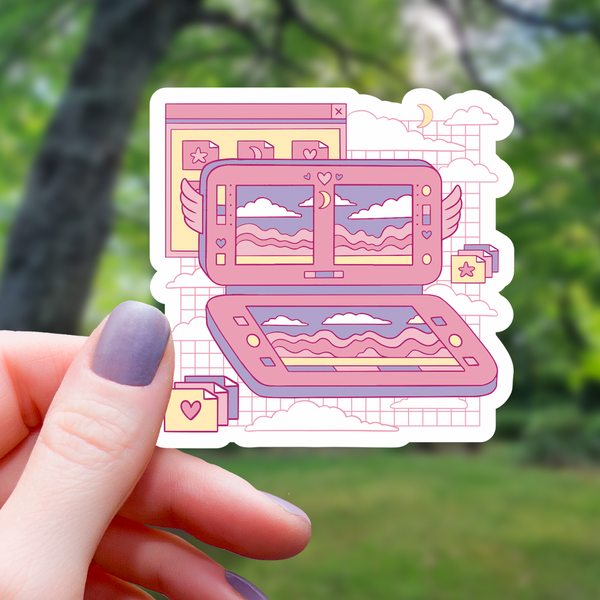 Vaporwave Console Gamer Sticker