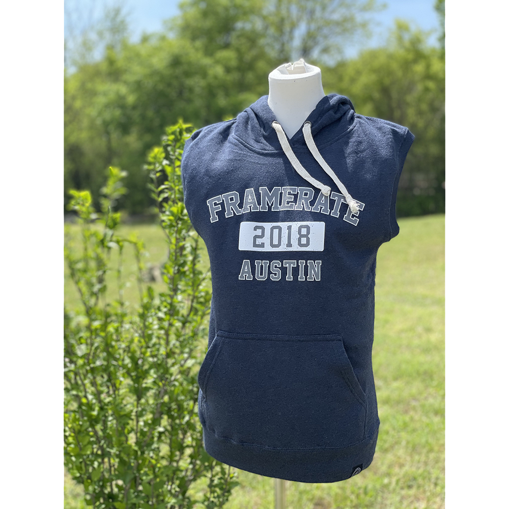 SLEEVELESS HOODIE | FRAMERATE COLLEGE [FINAL SALE]