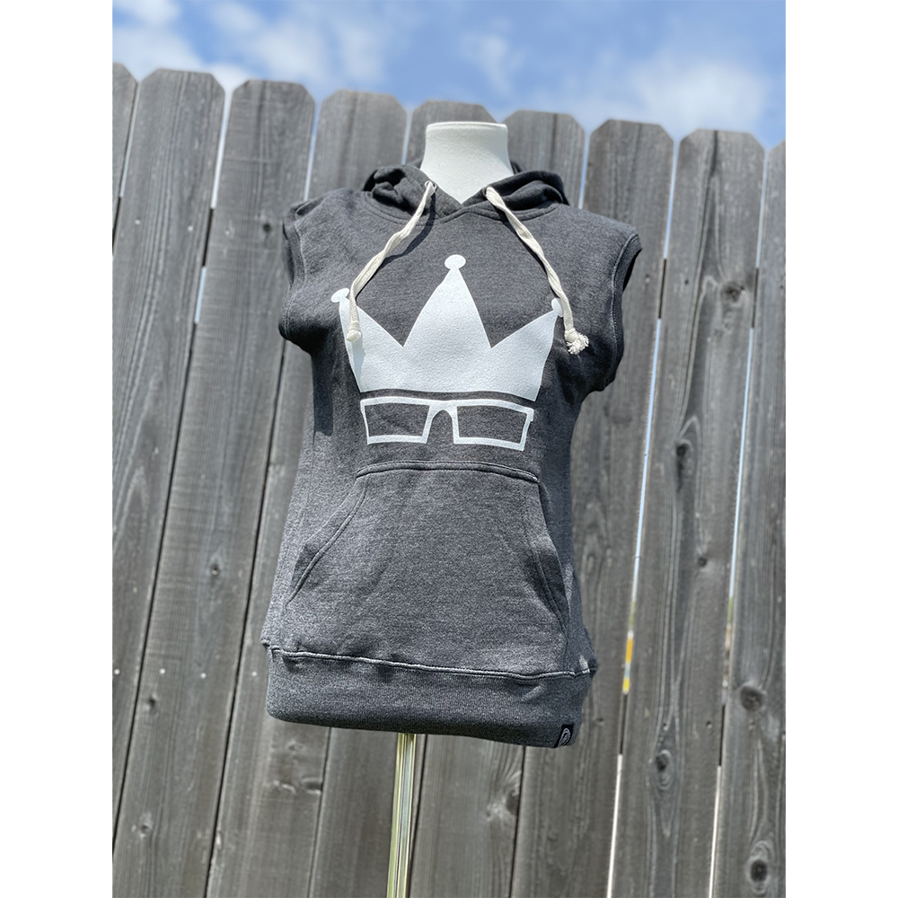 SLEEVELESS HOODIE | WHITE CROWN [FINAL SALE]