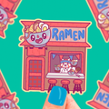 Ramen Booth Shop Keeper Vinyl Sticker