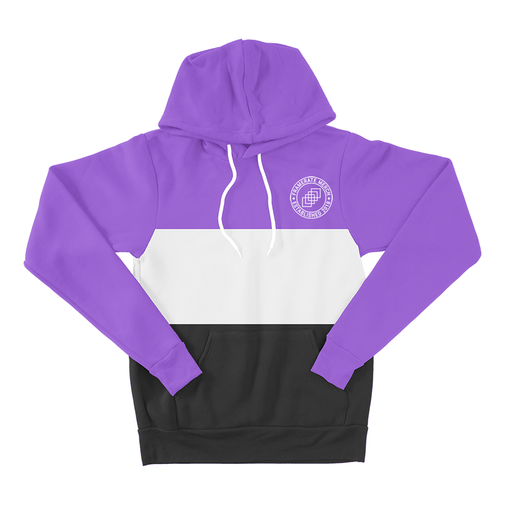 HOODIE | PURPLE TRI-COLOR FRAMERATE EMBLEM