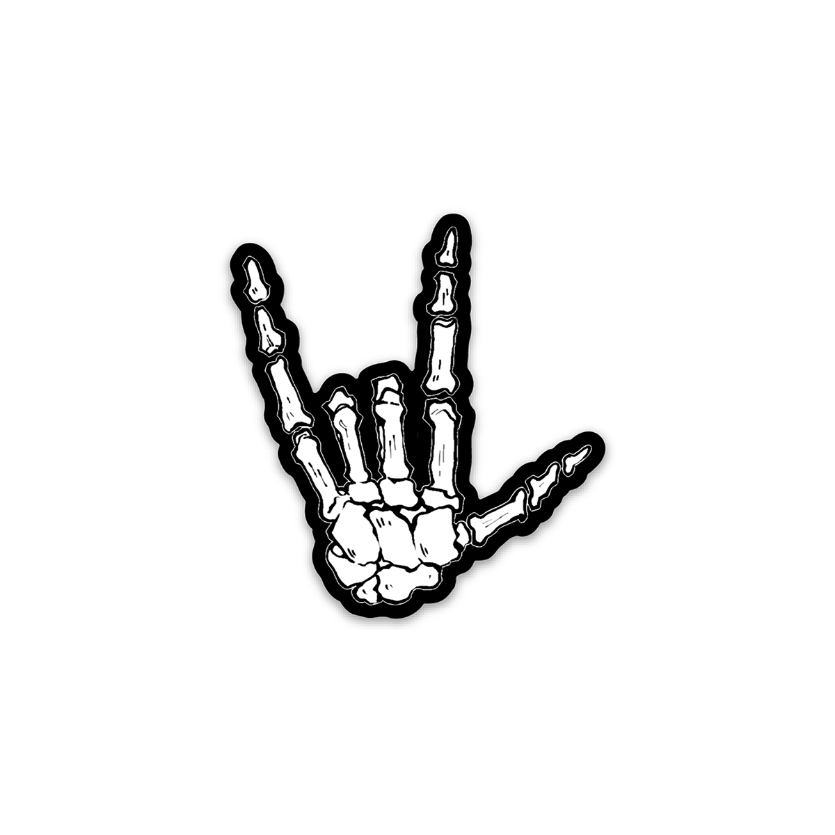 Skeleton Hand Sticker