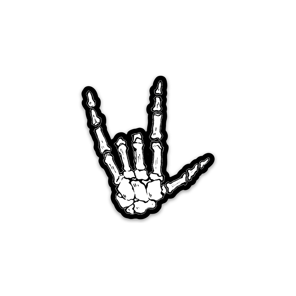 STICKER | BLACK AND WHITE SKELETON HAND
