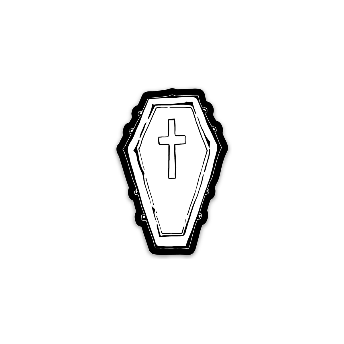 Skeleton Coffin Sticker