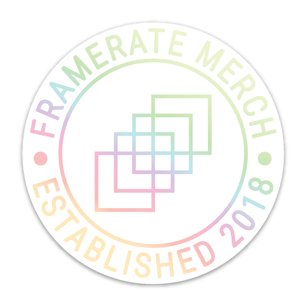STICKER | HOLOGRAPHIC FRAMERATE EMBLEM