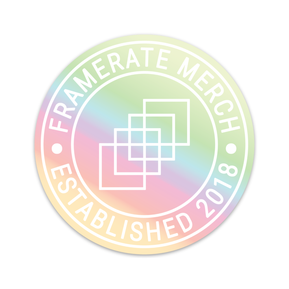 STICKER | HOLOGRAPHIC FRAMERATE EMBLEM