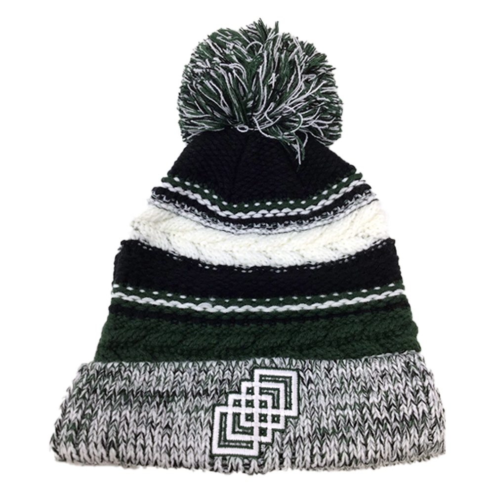 BEANIE | SLOUCHY POM-POM SQUARES LOGO