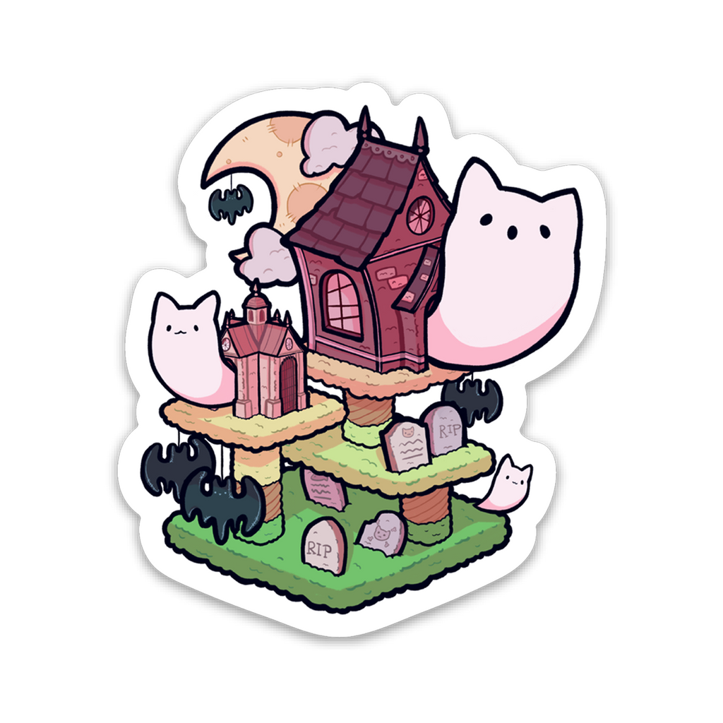 STICKER | HAUNTED CAT TREE