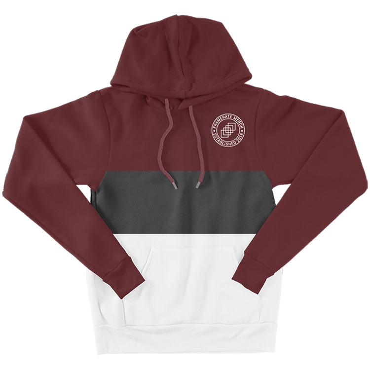 HOODIE MAROON TRI COLOR FRAMERATE EMBLEM FrameRate