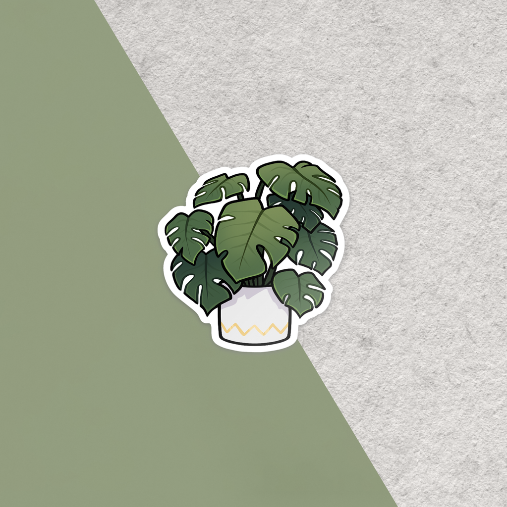 STICKER | POTTED MONSTERA PLANT