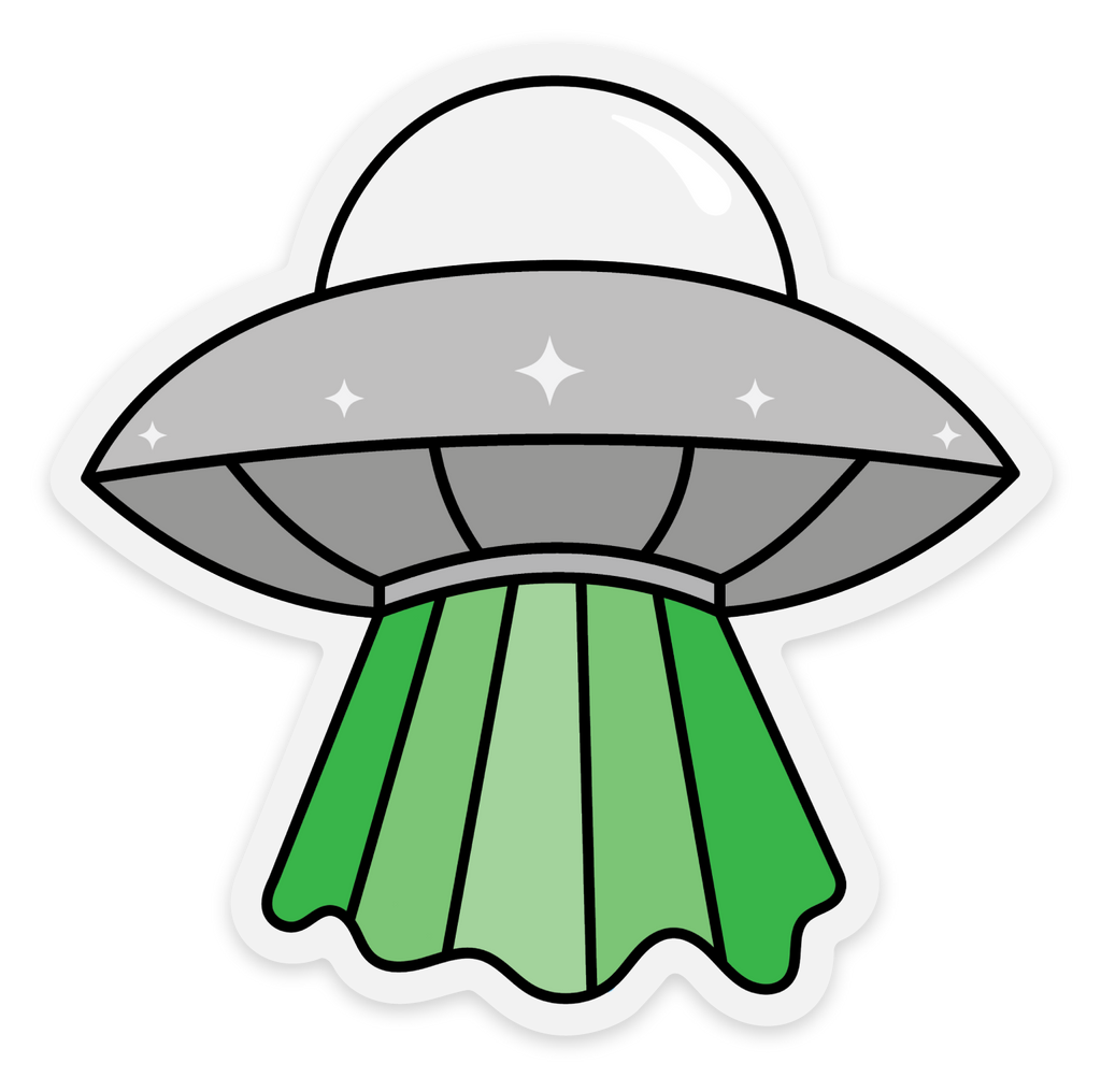 CLEAR STICKER | ALIEN SPACESHIP