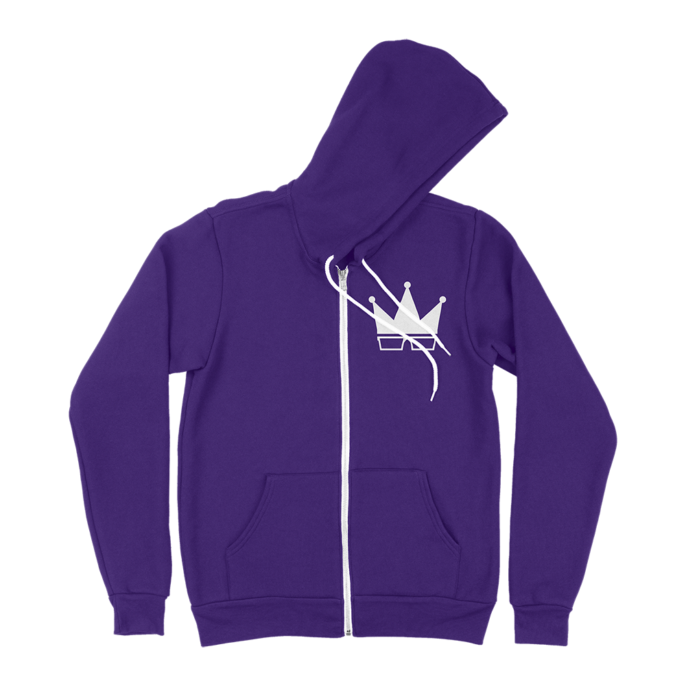 ZIP-UP HOODIE | WHITE CROWN