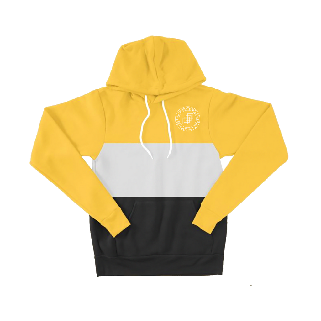 HOODIE | YELLOW TRI-COLOR FRAMERATE EMBLEM